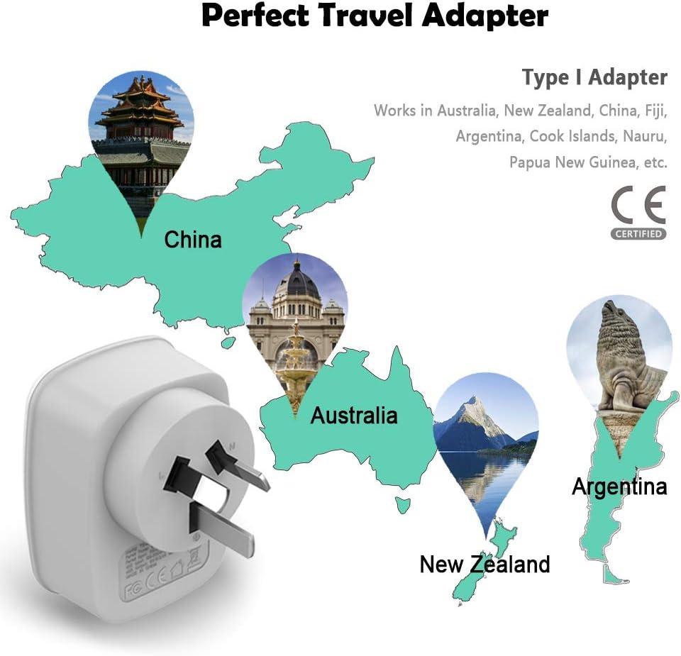 imageTESSAN European Travel Plug Adapter Europe Power Adaptor with 2 USB Ports International Type C Outlet Charger for US to Most of EU Iceland Spain Italy France Germanywhitegrey