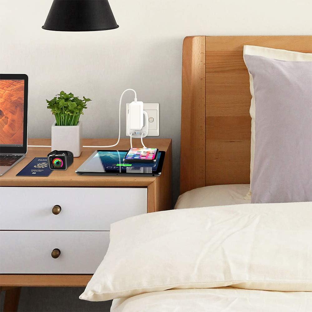 imageTESSAN European Travel Plug Adapter Europe Power Adaptor with 2 USB Ports International Type C Outlet Charger for US to Most of EU Iceland Spain Italy France Germanygreywhite