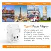 image2 Pack European Travel Plug Adapter USB C TESSAN Type C Power Adaptor to Italy Spain France Portugal Iceland Germany