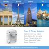 image2 Pack European Travel Plug Adapter USB C TESSAN US to Europe Plug Adapter with 4 Outlets 3 USB Charger 1 USB C Port with Portable Phone Charger with Built in Cables 10000mAh Power Bank