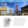 image2 Pack European Travel Plug Adapter USB C TESSAN US to Europe and Germany Plug Adapter with 4 Outlets 3 USB Charger 1 USB C Port
