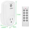 image2 Pack Remote Control Outlet TESSAN Wireless Electrical Plug Switch for Lights Lamps Fans 100ft RF Range 1200W 1 Remote  2 Outlet2 Remote  5 Outlet