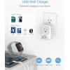 image20W PD Multi Plug Adapter TESSAN 3 USB Wall Charger Multiports 1 USB C Fast Charger Cube Charging Station for Cruise Home Office Dorm EssentialsGrey