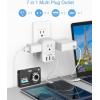 image20W PD Multi Plug Adapter TESSAN 3 USB Wall Charger Multiports 1 USB C Fast Charger Cube Charging Station for Cruise Home Office Dorm EssentialsGrey White