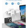 image20W PD Multi Plug Adapter TESSAN 3 USB Wall Charger Multiports 1 USB C Fast Charger Cube Charging Station for Cruise Home Office Dorm EssentialsWhite