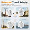 image220V to 110V Voltage Converter US to Europe TESSAN 250W Universal Travel Adapter with 4 USB Ports QC 30 PD 36W and EUUKAUITIndia International Power Adaptor Converter for European Travel