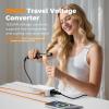 image220V to 110V Voltage Converter US to Europe TESSAN Universal Travel Adapter with 2 AC Sockets and 2 USB 1 USBC Ports 200W Power Converter with EUUKAUITIndia Plugs for Worldwide Travel