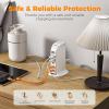 image65W USB Charging Station for Multiple Devices TESSAN USB C Charger Block for iphone131415 Tablet Earphone with 6 Ports for Home Office Travel Accessories65WOffWhite3C