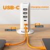 image65W USB Charging Station for Multiple Devices TESSAN USB C Charger Block for iphone131415 Tablet Earphone with 6 Ports for Home Office Travel Accessories65WOffWhite3C