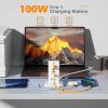 imageCharging Station PD 100W TESSAN 9in1 USB C Power Strip for iPhone 1615 MacBook Tablet Desktop Phone Fast Charger with 3 AC 3 USBA Ports Home Drom Office Accessories White5 Feet100W with AC
