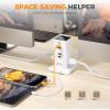 imageCharging Station PD 100W TESSAN 9in1 USB C Power Strip for iPhone 1615 MacBook Tablet Desktop Phone Fast Charger with 3 AC 3 USBA Ports Home Drom Office Accessories White5 Feet30W with AC