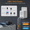 imageEuropean Travel Plug Adapter 2 Packs TESSAN Europe International Power Adaptor with 4 Outlets 3 USB Charging Ports 1 USB C Type C Plug for Germany Iceland Spain Italy FranceWhiteGrey Type L