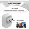 imageEuropean Travel Plug Adapter 3 Pack TESSAN International Power Adaptor 2 USB Type C Outlet Charger USA to Most of Europe EU Spain Iceland Italy Germany France IsraelGrayType C