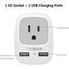 imageEuropean Travel Plug Adapter 3 Pack TESSAN International Power Adaptor 2 USB Type C Outlet Charger USA to Most of Europe EU Spain Iceland Italy Germany France Israelgrey