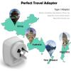 imageEuropean Travel Plug Adapter 3 Pack TESSAN International Power Adaptor 2 USB Type C Outlet Charger USA to Most of Europe EU Spain Iceland Italy Germany France IsraelGreyWhiteType l