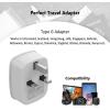 imageEuropean Travel Plug Adapter 3 Pack TESSAN International Power Adaptor 2 USB Type C Outlet Charger USA to Most of Europe EU Spain Iceland Italy Germany France IsraelgreyType G