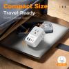 imageEuropean Travel Plug Adapter TESSAN International Power Adaptor with 4 Outlets 4 USB Ports 2 USBC 1 with PD 20W Type C Adapter for US to EU Europe Spain Iceland France Italy Germany Portugalgrey