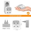 imageEuropean Travel Plug Adapter TESSAN Type C Adaptor with 2 Electrical Outlets 2 USB Ports 1 USB C EU Power Adapter for US to Europe International Iceland Spain Italy France Germany GreeceGrayType C