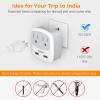 imageEuropean Travel Plug Adapter TESSAN Type C Adaptor with 2 Electrical Outlets 2 USB Ports 1 USB C EU Power Adapter for US to Europe International Iceland Spain Italy France Germany GreecegreyType D