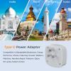 imageEuropean Travel Plug Adapter TESSAN Type C Adaptor with 2 Electrical Outlets 2 USB Ports 1 USB C EU Power Adapter for US to Europe International Iceland Spain Italy France Germany GreecegreyType D