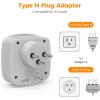 imageEuropean Travel Plug Adapter TESSAN Type C Adaptor with 2 Electrical Outlets 2 USB Ports 1 USB C EU Power Adapter for US to Europe International Iceland Spain Italy France Germany GreecewhitegreyType H