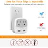 imageEuropean Travel Plug Adapter TESSAN Type C Adaptor with 2 Electrical Outlets 2 USB Ports 1 USB C EU Power Adapter for US to Europe International Iceland Spain Italy France Germany GreeceGreyType I