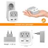 imageEuropean Travel Plug Adapter TESSAN Type C Adaptor with 2 Electrical Outlets 2 USB Ports 1 USB C EU Power Adapter for US to Europe International Iceland Spain Italy France Germany GreecegreyType D