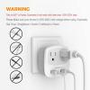 imageEuropean Travel Plug Adapter TESSAN Type C Adaptor with 2 Electrical Outlets 2 USB Ports 1 USB C EU Power Adapter for US to Europe International Iceland Spain Italy France Germany GreeceGreywhiteType N