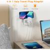imageEuropean Travel Plug Adapter TESSAN Type C Adaptor with 2 Electrical Outlets 2 USB Ports 1 USB C EU Power Adapter for US to Europe International Iceland Spain Italy France Germany GreecegreyType L