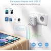 imageEuropean Travel Plug Adapter USB C TESSAN International Plug Adapter with 4 AC Outlets and 3 USB Ports 220V to 110V Voltage Converter 2000W Step Down Transformer for US to Europe Italy Australia