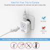 imageEuropean Travel Plug Adapter USB C TESSAN International Plug Adapter with 4 AC Outlets and 3 USB Ports 220V to 110V Voltage Converter 2000W Step Down Transformer for US to Europe Italy Australia