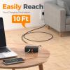 imageFlat Plug Extension Cord 25 ft TESSAN Surge Protector Power Strip with 4 AC Outlets 1 USB C and 2 USB A Ports 900 Joules Protection Multiple Wall Outlet Extender for Home Office Dorm EssentialsBlack