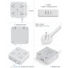 imageFlat Plug Surge Protector Power Strip Bundle TESSAN 5 FT Ultra Thin Extension Cord with Multiple Outlets and USB Ports Surge Protector Flat Plug Office Supplies Dorm Room Essentials