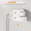 imageMulti Plug Outlet Extender TESSAN Outlet Splitter with 8 Sockets and 3 USB 1 USB C Wall Surge Protector with Power Switch 3 Sided Multiple Wall Plug Extender for Home Dorm Room OfficeWhite
