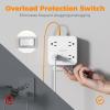 imageMulti Plug Outlet Extender TESSAN Outlet Splitter with 8 Sockets and 3 USB 1 USB C Wall Surge Protector with Power Switch 3 Sided Multiple Wall Plug Extender for Home Dorm Room OfficeWhite