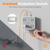 imageMulti Plug Outlet Extender TESSAN Outlet Splitter with 8 Sockets and 3 USB 1 USB C Wall Surge Protector with Power Switch 3 Sided Multiple Wall Plug Extender for Home Dorm Room OfficeWhiteGrey