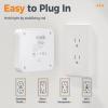 imageMulti Plug Outlet Extender TESSAN Surge Protector Splitter with 3 USB 1 USB C Port Wall Charger Multiple Expander for Travel Home College Dorm Room1 USB C White