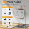imageMulti Plug Outlet Extender TESSAN Surge Protector Splitter with 3 USB 1 USB C Port Wall Charger Multiple Expander for Travel Home College Dorm Room1 USB C