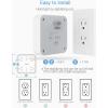 imageMulti Plug Outlet Extender TESSAN Surge Protector Splitter with 3 USB 1 USB C Port Wall Charger Multiple Expander for Travel Home College Dorm Roomwith USB