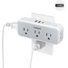 imageMulti Plug Outlet Extender USB C Wall Charger TESSAN Wall Plug Splitter with 5 Outlets and 3 USB Electrical Power Expander with Surge Protector Spaced for Home Office Dorm RoomGray