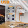 imageMulti Plug Outlet Extender USB C Wall Charger TESSAN Wall Plug Splitter with 5 Outlets and 3 USB Electrical Power Expander with Surge Protector Spaced for Home Office Dorm RoomWhite