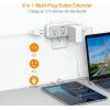 imageMulti Plug Outlet Extender USB C Wall Charger TESSAN Wall Plug Splitter with 5 Outlets and 3 USB Electrical Power Expander with Surge Protector Spaced for Home Office Dorm RoomGray