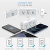 imageMulti Plug Outlet Extender USB C Wall Charger TESSAN Wall Plug Splitter with 5 Outlets and 3 USB Electrical Power Expander with Surge Protector Spaced for Home Office Dorm RoomGray