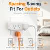 imageMulti Plug Outlet Extender USB C Wall Charger TESSAN Wall Plug Splitter with 5 Outlets and 3 USB Electrical Power Expander with Surge Protector Spaced for Home Office Dorm RoomWhite