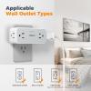 imageMulti Plug Outlet Splitter TESSAN 4 Wall Outlet Extender with 3 USB Wall Charger1 USB C Surge Protecter 900J Widely Spaced Multiple Plug ExpanderGrey