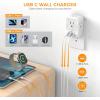 imageMulti Plug Outlet Splitter with USB TESSAN 4 Electrical Outlet Extender Surge Protector with 3 USB Wall Charger Blocks Multiple Plug Expander Box for Home Office Dorm Room EssentialsGrey
