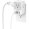 imageMulti Plug Outlet Splitter with USB TESSAN 4 Electrical Outlet Extender Surge Protector with 3 USB Wall Charger Blocks Multiple Plug Expander Box for Home Office Dorm Room EssentialsGrey