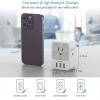 imageMulti Plug Outlet Splitter with USB TESSAN 4 Electrical Outlet Extender Surge Protector with 3 USB Wall Charger Blocks Multiple Plug Expander Box for Home Office Dorm Room EssentialsGrey