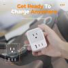 imageMulti Plug Outlet Splitter with USB TESSAN 4 Electrical Outlet Extender Surge Protector with 3 USB Wall Charger Blocks Multiple Plug Expander Box for Home Office Dorm Room EssentialsGrey