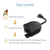 imageOutdoor Smart Plug Waterproof TESSAN Smart WiFi Outlet Compatible with Alexa Google Assistant 2 Individual Sockets Outside Power Strip with Switch 24GHz WiFi Only for Lights and 2HP Pool PumpFrosted Black